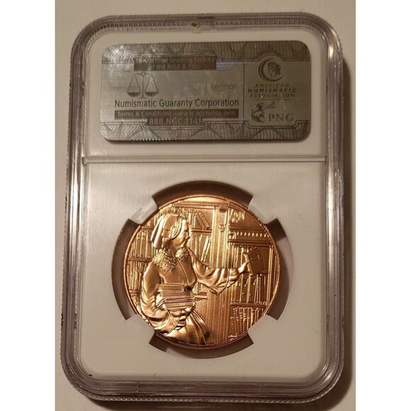 2010 Abigail Fillmore U.S. Mint First Spouse Bronze Medal BU NGC - Picture 2 of 2